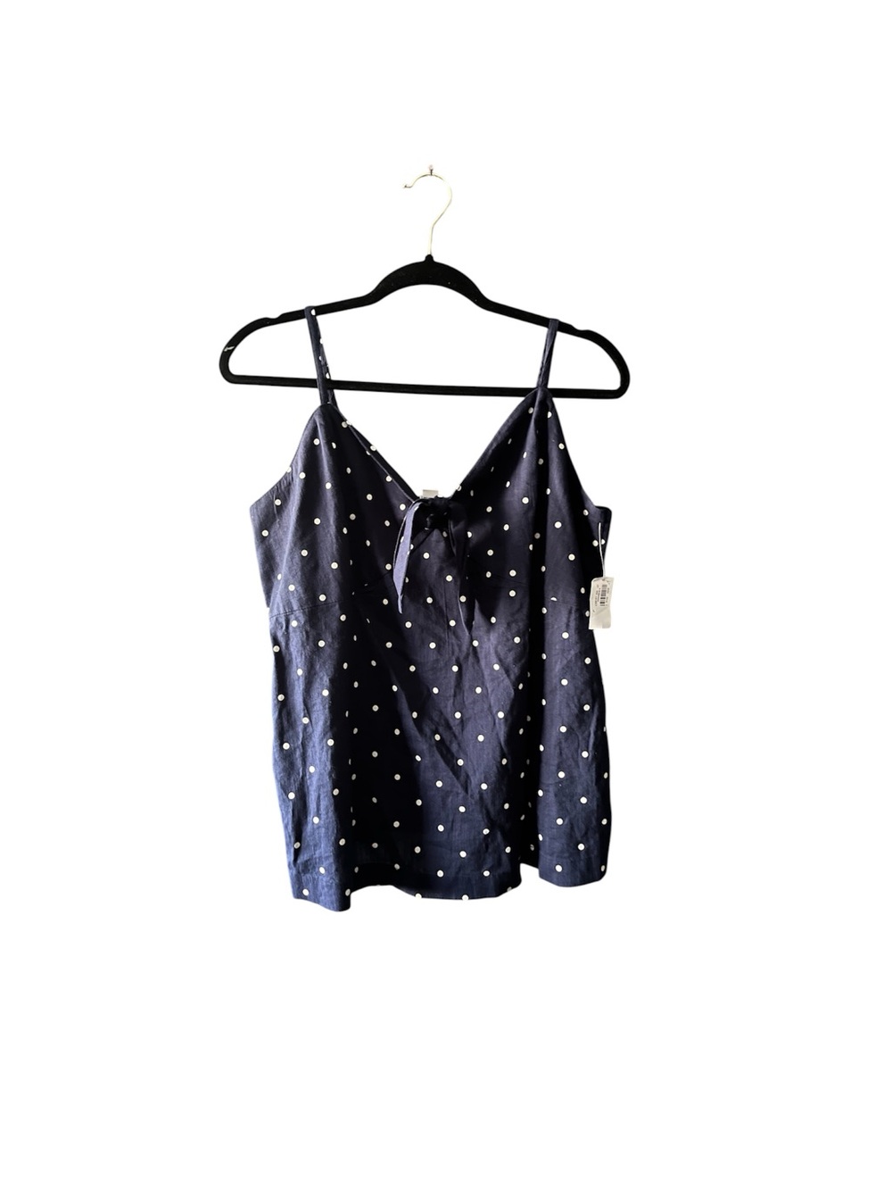 Old Navy Cotton Blue and White Polka Dot Tank Top